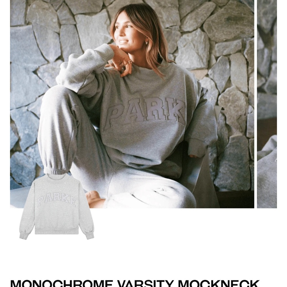(NWT) PARKE MONOCHROME VARSITY MOCKNECK